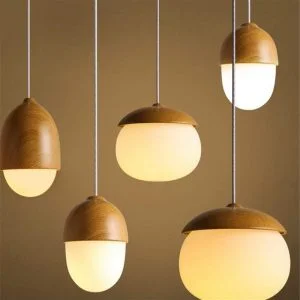 lampara techo madera